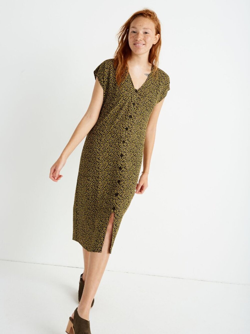 Madewell Easy Midi Dress in Bitsy Floral
